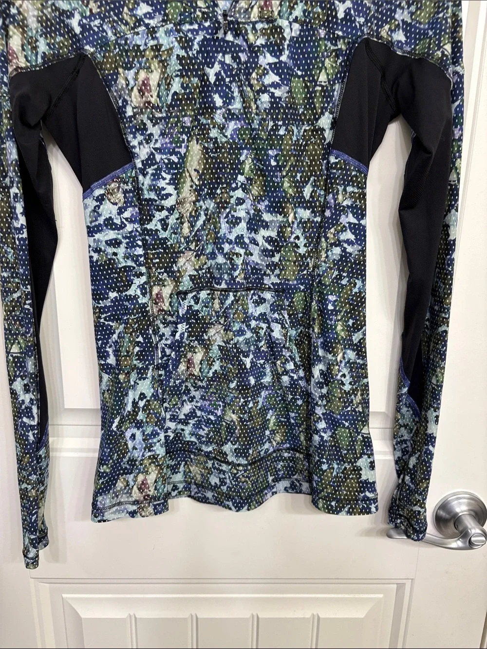 lululemon athletica Blue‎ Multi Printed Hooded Long-Sleeve Top